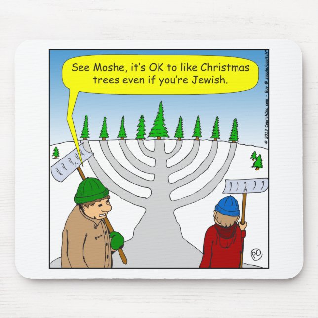 Juden x04 mögen Weihnachtsauch - Cartoon Mousepad (Vorne)