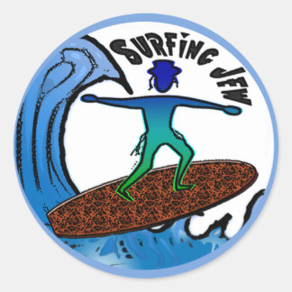 Judenaufkleber zum Surfen Runder Aufkleber