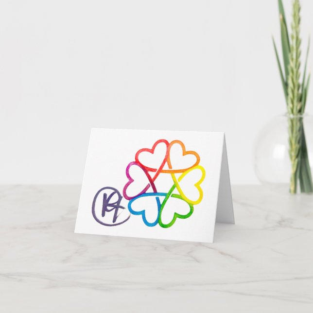 Judenstern der Kunst des Herzens Dankeskarte (Vorderseite)