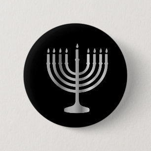 Judentum Menorah Button