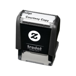 Judge Courtesy Copy Briefmarke Permastempel