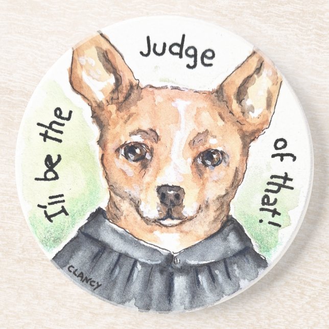 Judge Dog stone Untersetzer (Vorne)