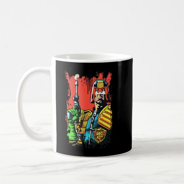 Judge dredd Comic lustiges Geschenk Kaffeetasse (Links)