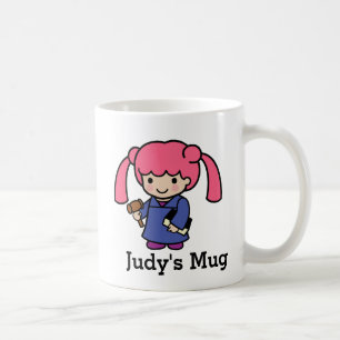 Judge Girl mit Buch und Gavel Kaffeetasse