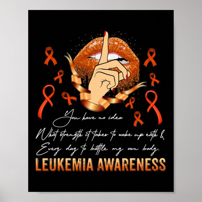Judge Me Leukemia Awareness Warrior Orange Ribbon Poster (Vorne)