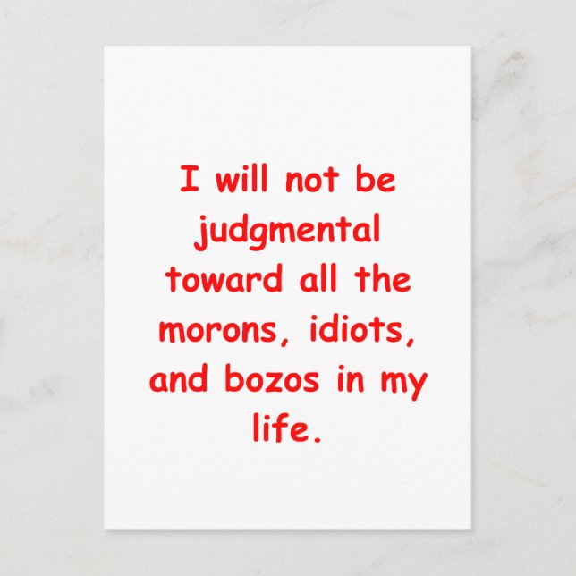 JUDGE POSTKARTE (Vorderseite)