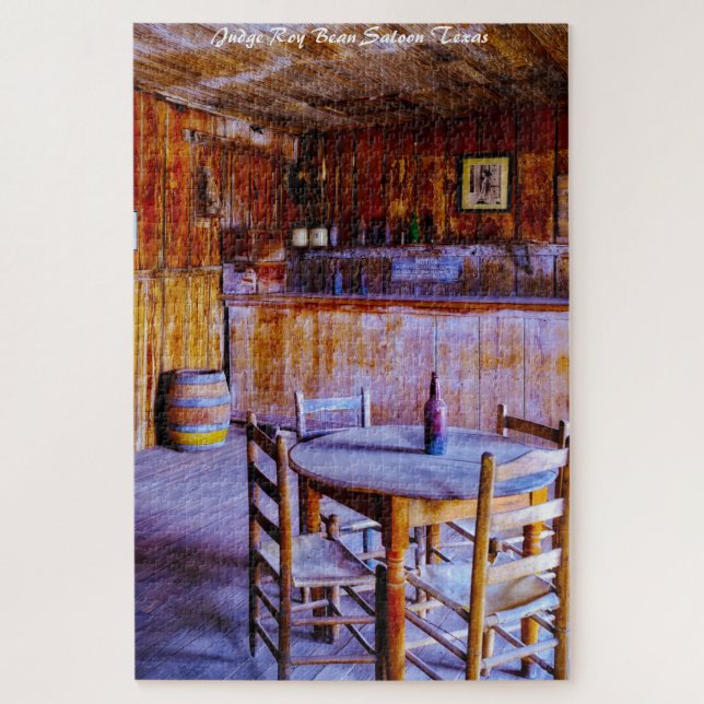 Judge Roy Bean Saloon Texas.Christmas Greetings Ji Puzzle (Vertikal)