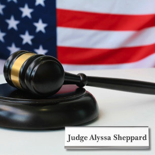 Judge White Schreibtischnamensplakette