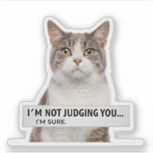 Judging Cat Sarcastic Quote Minimal Art