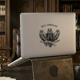 Judging Crows Funny Sarcastic Raven Gothic Aufkleber