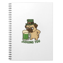 Judging You Pug St.Patrick's Day Notizblock