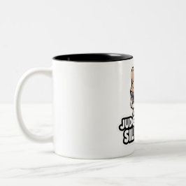 Judging You Silently - Fawn Frenchie Sticker Zweifarbige Tasse