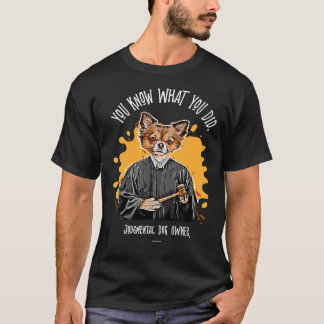 Judgmental Dog Funny jurgert über Langhaar T-Shirt