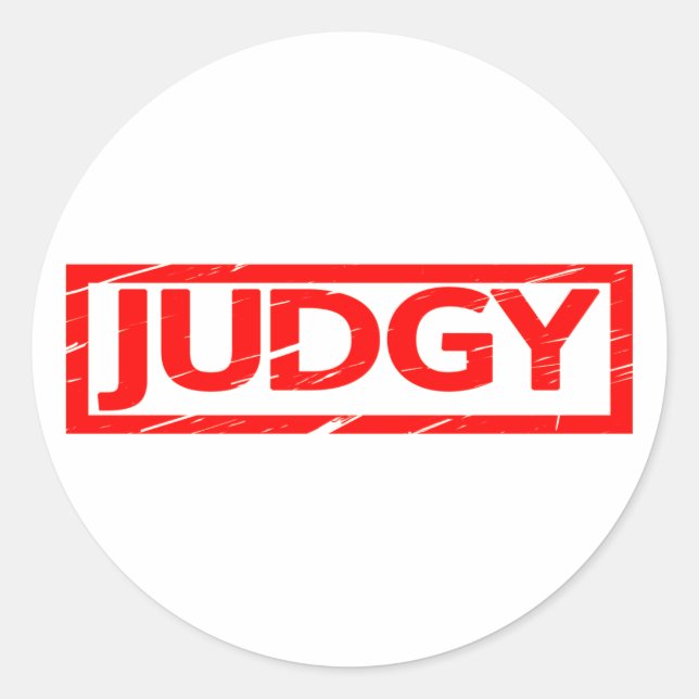 Judgy Briefmarke Runder Aufkleber (Vorderseite)