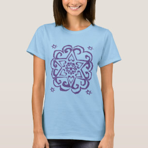 Jüdisch: Davidsstern Und Herz-Mandala T-Shirt