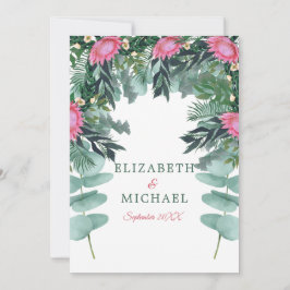 Jüdisch Floral Wedding Chuppah Eucalyptus Protea Einladung