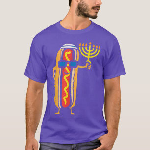 Jüdisch Hotdog Funny Food Hanukkah Pajamas Chanuka T-Shirt