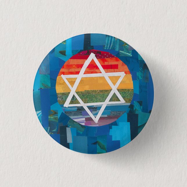 Judisch Rainbown Button (Vorderseite)