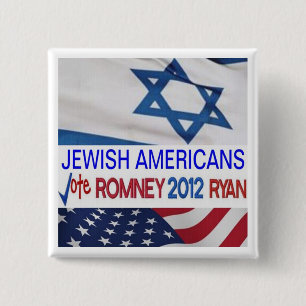 Jüdische Amerikaner für Romney Ryan 2012 Knopf Button