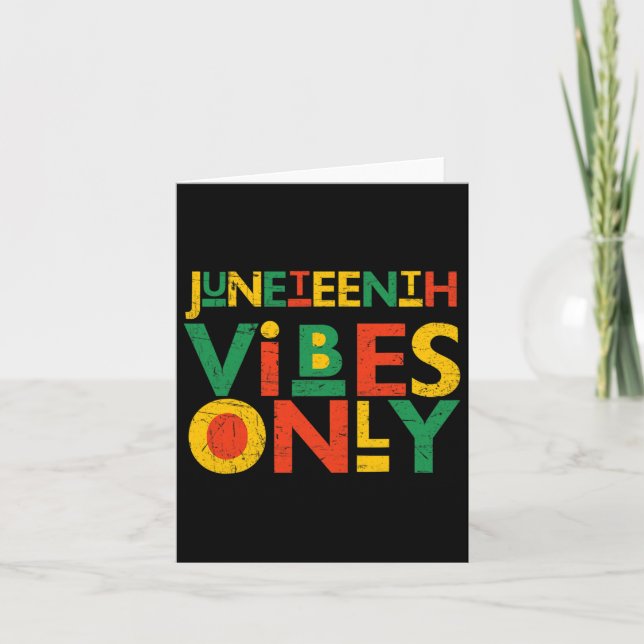 Jüdische Amerikaner Juneteenth Black W Karte (Vorderseite)