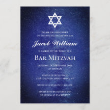 Jüdische Bar Mitzvah Personalisierte Einladung