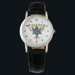 Jüdische Candlesticks Armbanduhr<br><div class="desc">Wenn Sie jüdische Geschenke,  Geschenkideen für Bas und Bar Mitzvah,  Hochzeiten oder jüdische Feiertage wie Hanukka und Pessach suchen,  besuchen Sie bitte unsere Grußkarten,  Babygeschenke und Geburtstagsgeschenke.</div>