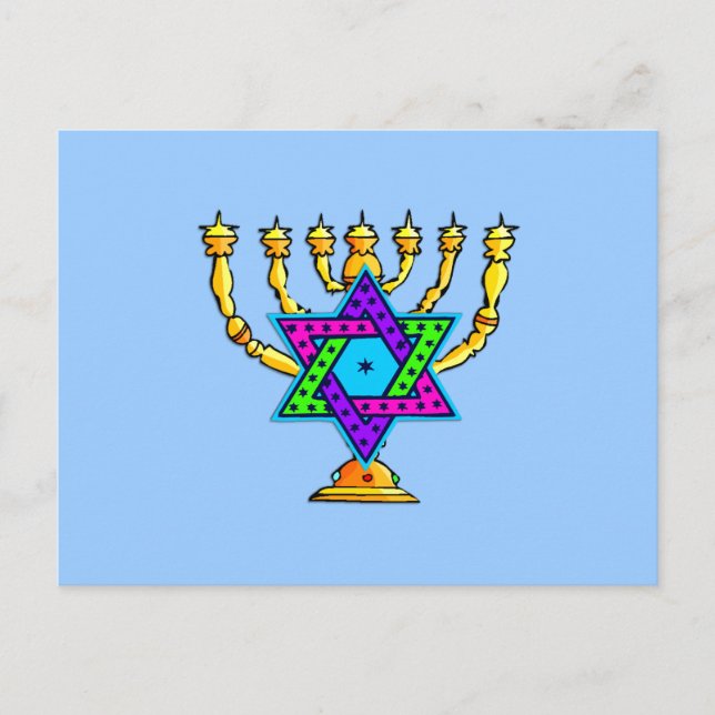 Jüdische Candlesticks Postkarte (Vorderseite)