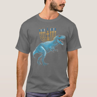 Jüdische Dino TRe Menora Tier Hanukkah Pyjama Ch T-Shirt