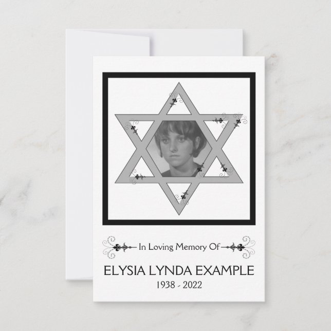 jüdische Erinnerungskarte Einladung (Vorderseite)