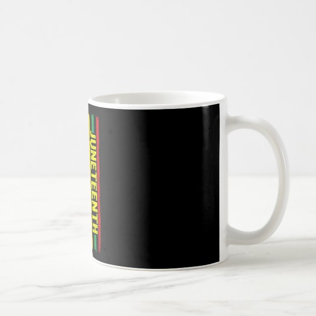 Jüdische Flagge Afrikanischer Afro Black Pride Kaffeetasse (Rechts)