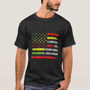 Jüdische Flagge feiert Schwarze Geschichte Emancip T-Shirt