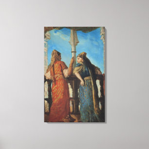 Jüdische Frauen am Balkon, Algier, 1849 Leinwanddruck