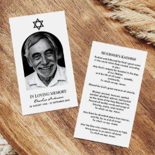 Jüdische Gedenkkarten für das moderne Foto Visitenkarte