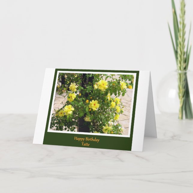 Jüdische Grußkarte "Happy Birthday Tatte" Karte (Vorderseite)