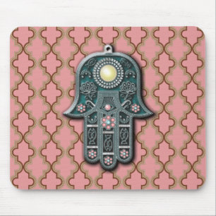 Jüdische Hand-Folie hängender Beerenschmuck-Stamme Mousepad