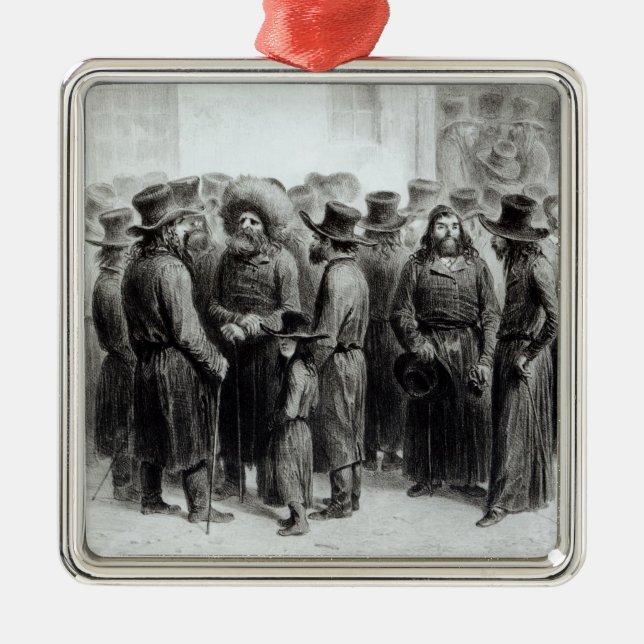 Jüdische Händler und Kaufleute Silbernes Ornament (Vorne)
