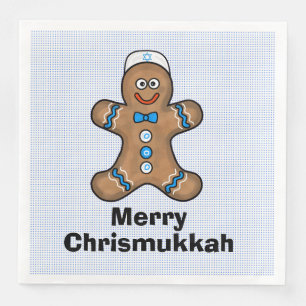 Jüdische Hanukka-Weihnachts-Servietten mit Lebkuch Serviette