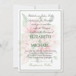 Jüdische Hochzeit Chuppah Elegant Modernes Blumenm Einladung