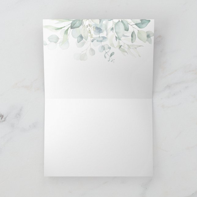 Jüdische Hochzeit heute Rabah Hebrew Eukalyptus Dankeskarte (Innenseite)