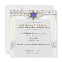 Jüdische Hochzeit mit weißen Blume