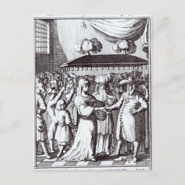 jüdische Hochzeit Postkarte (Vorderseite)