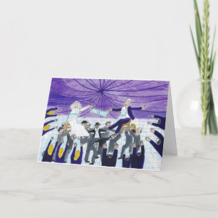 Jüdische Hochzeits-anhebende Braut und Bräutigam Karte