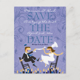 Jüdische Hora-Chair-Hochzeit speichern das Datum Save The Date
