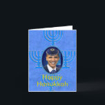 Jüdische Karte<br><div class="desc">Barack Obama jüdischer Yarmulke-Chanukka-Jude-hebräischer Davidsstern Feiertags-Israel-Präsidenten Card</div>