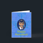 Jüdische Karte<br><div class="desc">Barack Obama jüdischer Yarmulke-Chanukka-Jude-hebräischer Davidsstern Feiertags-Israel-Präsidenten Card</div>