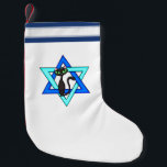 Jüdische Katzen-Sterne Kleiner Weihnachtsstrumpf<br><div class="desc">Jüdischer Stern und entzückende Katze,  die Ihnen glückliche jüdische Feiertage wünscht.</div>