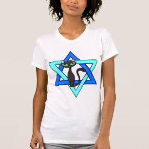 Jüdische Katzen-Sterne T-Shirt