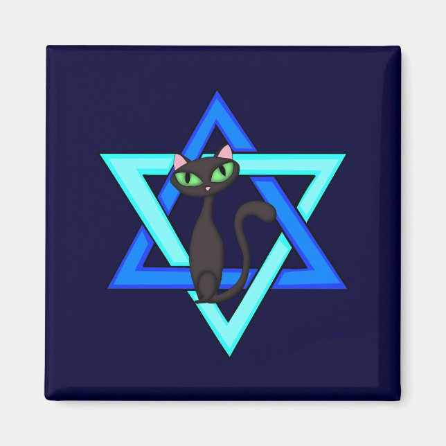 Jüdische Katzenstars Magnet (Vorne)