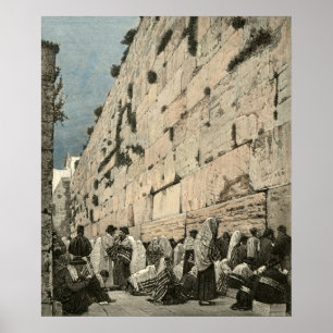 Jüdische Klagemauer Kotel Buraq Jerusalem Vintag Poster