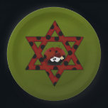 Jüdische Ladybug-Star von David Pappteller<br><div class="desc">Red Star of David mit schwarzen Polka-Punkten und einem niedlichen kleinen Ladybug.</div>